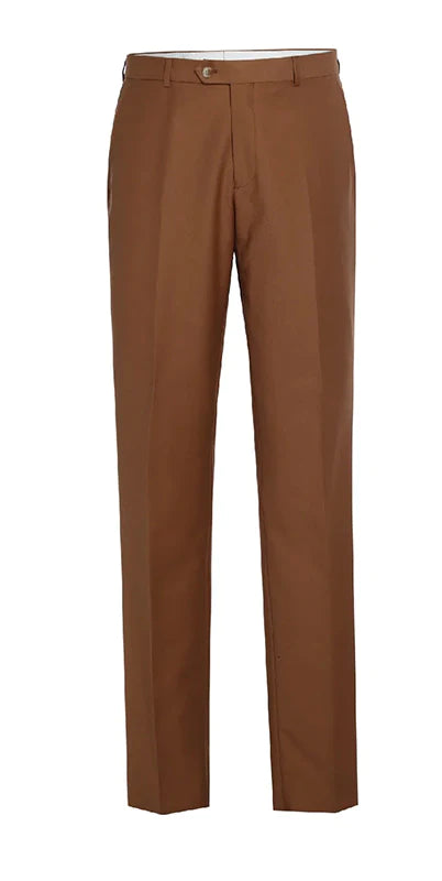 Elegant Brown 2-Piece Single Breasted Notch Lapel Slim Fit Men's Dress Suit for Weddings, Business & Formal Events