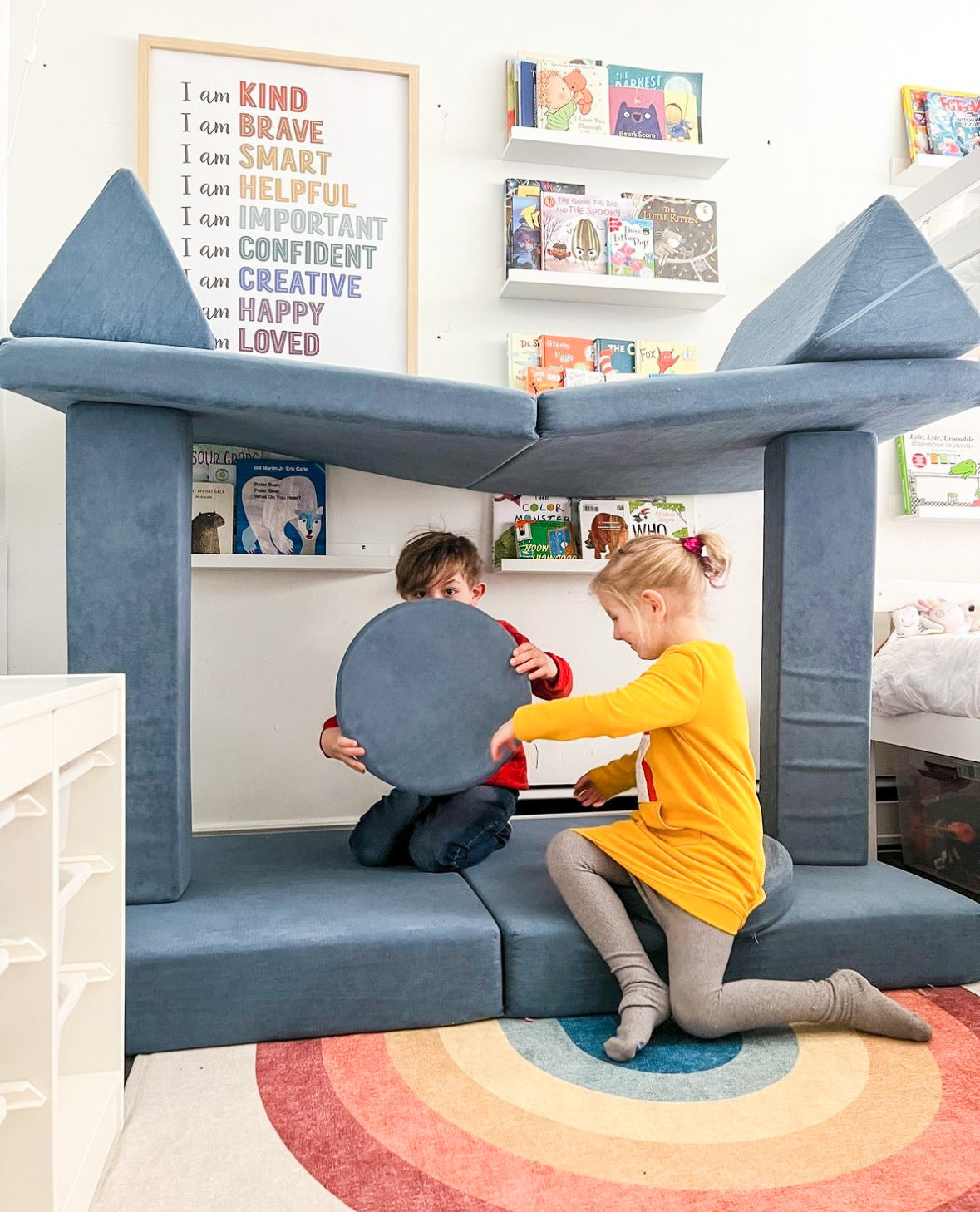 Modular Kids Play Sofa - Soft & Safe Children's Couch for Playroom, Nursery, or Living Room - Perfect for Toddler Playtime, Reading Nook, and Relaxation