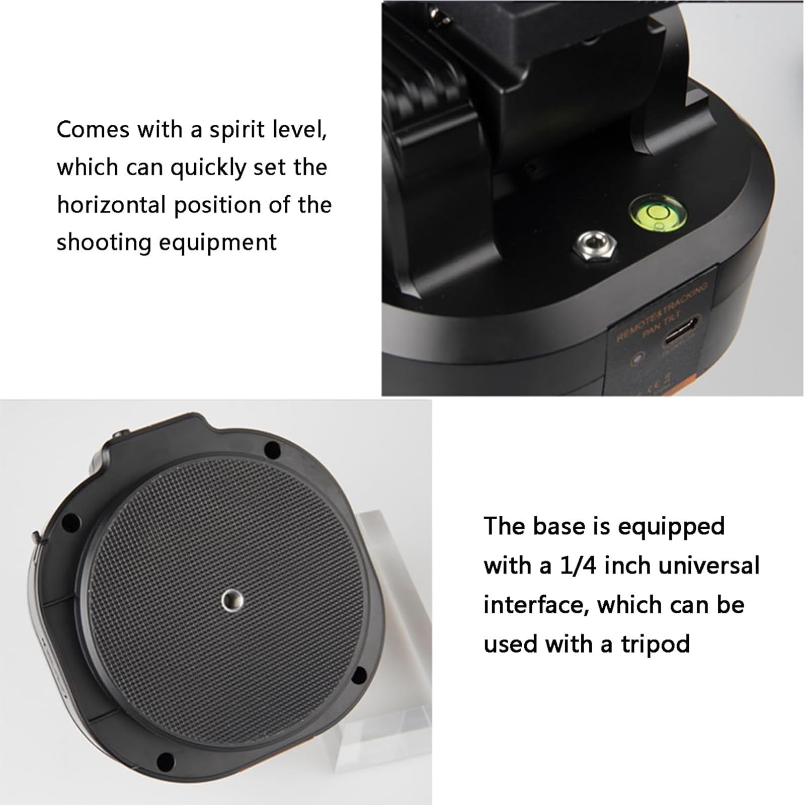 Motorized Auto Face Tracking Pan Tilt Tripod Head with Remote Control - 360° Rotating Panoramic Mount for DSLR Cameras, Smartphones & Tripods | Perfect for Vlogging, Live Streaming & Video Conferencing