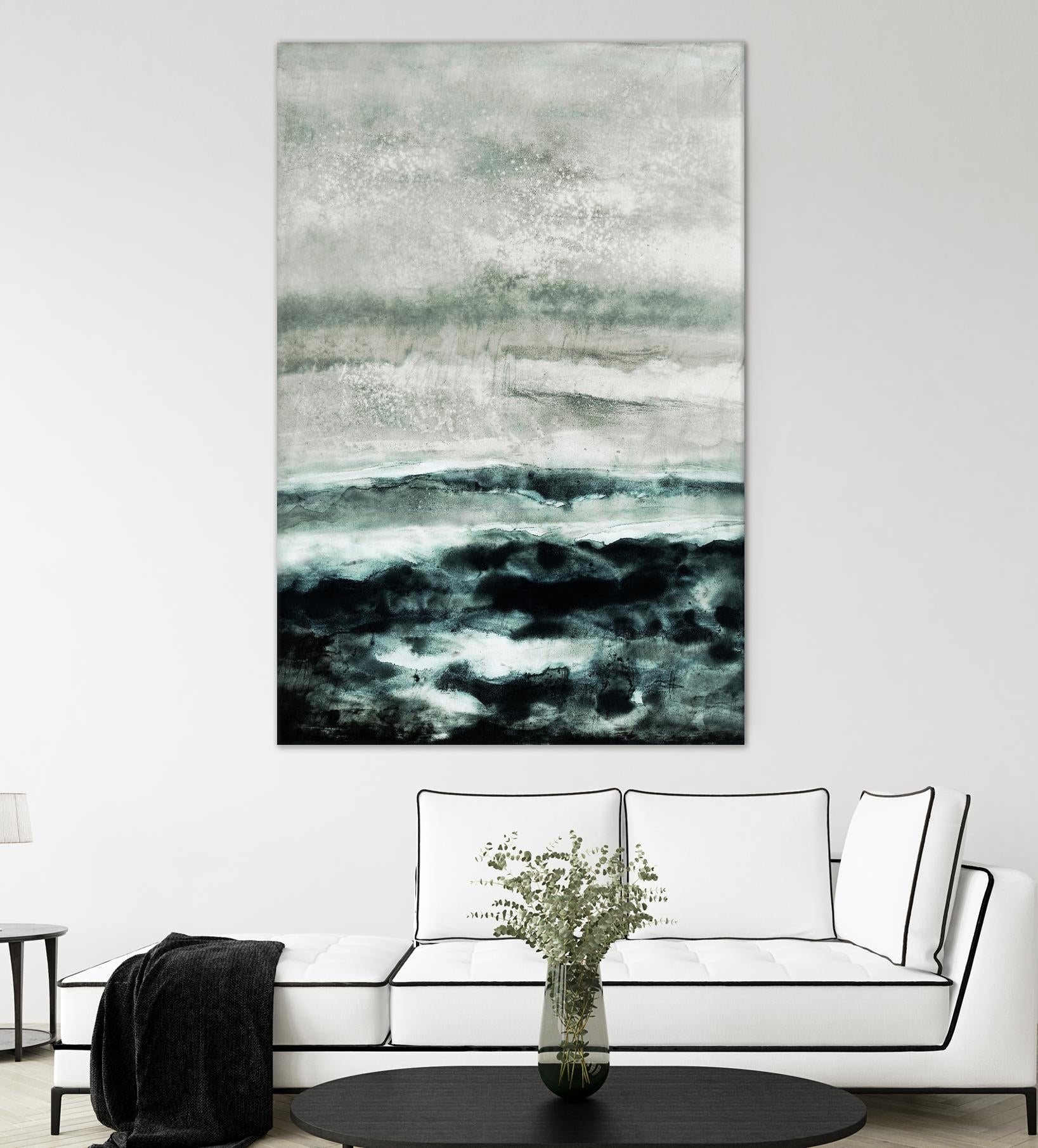 Abstract Waterscape Wall Art - Modern Canvas Painting for Home & Office Decor | Perfect for Living Room, Bedroom, or Office Spaces