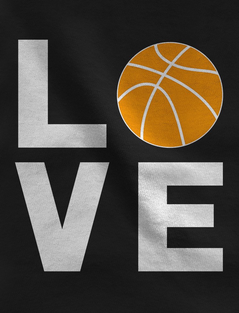 TeeStars Love Basketball T-Shirt for Women - Perfect Gift for Basketball Fans - Stylish & Comfortable for Games, Workouts & Casual Wear
