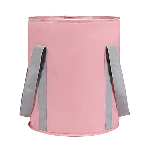 Portable Insulated Foot Soaking Bag - 21L Foldable Travel Foot Bath Basin with Thermal Retention - Pink Collapsible Foot Spa Bucket for Home, Travel & Relaxation Therapy