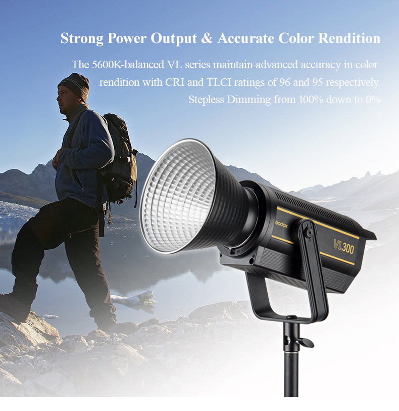 Godox VL200 LED Video Light - 200W Bi-Color Continuous Lighting for Photography, Videography, YouTube & Studio Filming