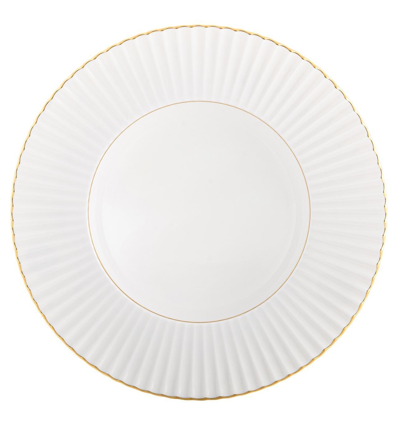 200 Years Vintage Style Soup Plate - Elegant Porcelain Dinnerware for Soup, Salad, Dessert - Perfect for Fine Dining, Restaurant, and Home Kitchen Use