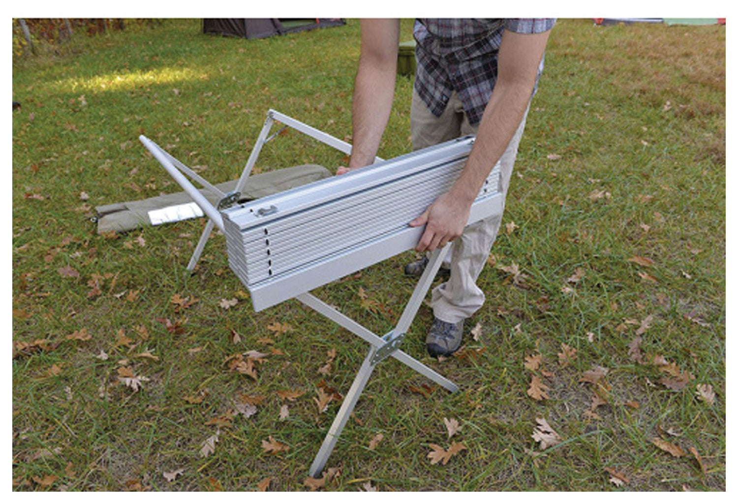 Alps Mountaineering Silver Dining Table - Lightweight & Durable for Outdoor Camping, Picnics & Backyard BBQs