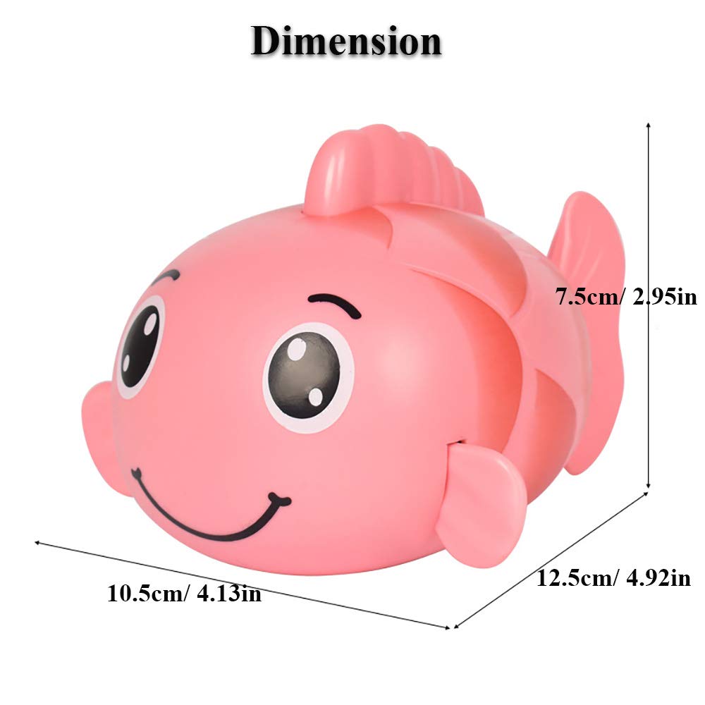 Wind-Up Swimming Carp Bath Toy for Kids - Floating Fish Water Toy for Toddlers & Babies - Fun Bathtub Toy for Bath Time Play & Learning (Yellow) - Perfect for Sensory Play, Early Development & Splash Time Fun