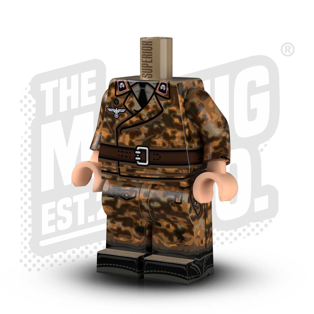 German Panzer Body Armor - High-Quality Tactical Vest with Autumn Camouflage Blurred Edge Design | Perfect for Airsoft, Military Training & Outdoor Adventures