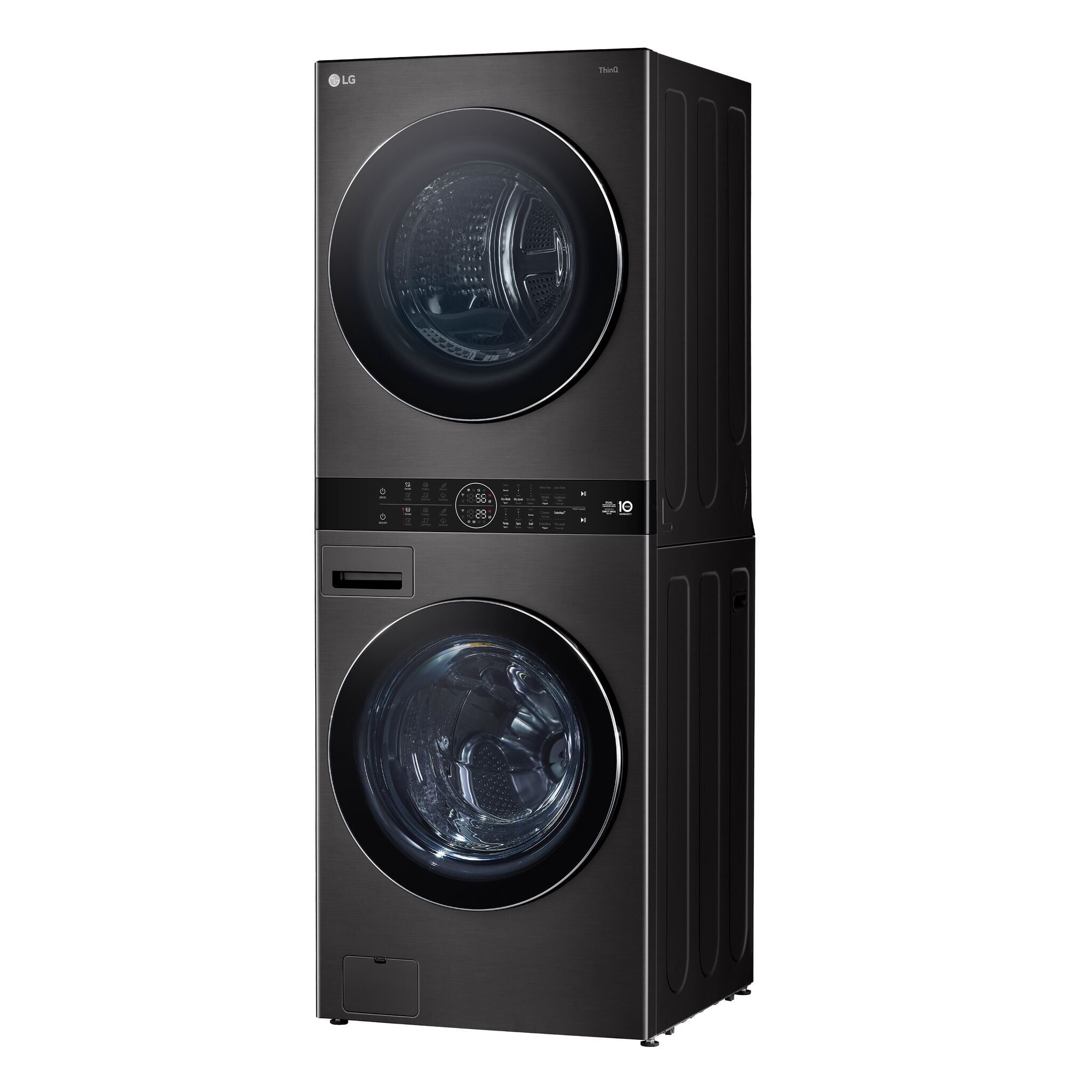 LG WKHC252HBA Black Steel WashTower™ - 5.8 Cu.ft Front Load Washer & 7.8 Cu.ft Ventless Heat Pump Dryer Combo | Space-Saving Laundry Solution for Apartments & Small Homes