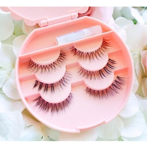 False Eyelashes Storage Case - Waterproof Makeup Organizer Box with Bow Design for Eyelash Extensions, Mascara & Cosmetics | Perfect for Travel, Home Vanity & Salon Use