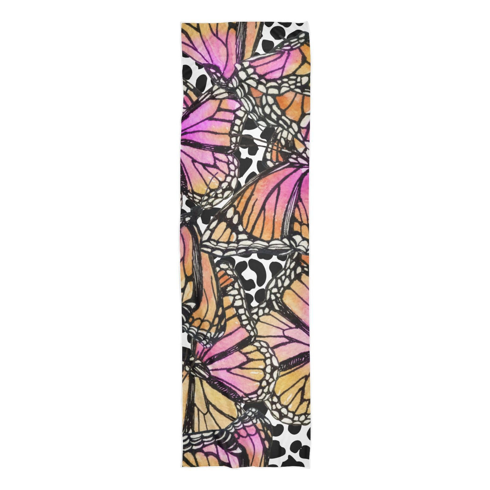 BOENLE Gradient Butterfly Cooling Towel for Neck & Face - Soft & Absorbent Gym Towel for Workout, Yoga, Fitness, Golf, Camping - 12