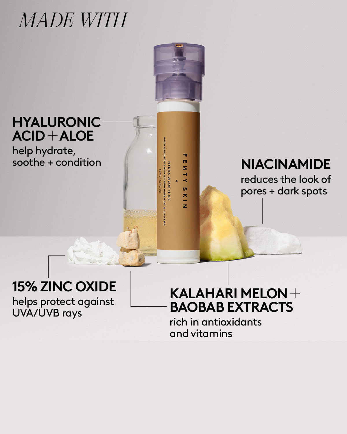 Hydra Vizor Huez Tinted Moisturizer with SPF 30 | Broad Spectrum Mineral Sunscreen Refill (8 Pack) | Daily Sun Protection for Face & Body | Perfect for Outdoor Activities & Beach Days