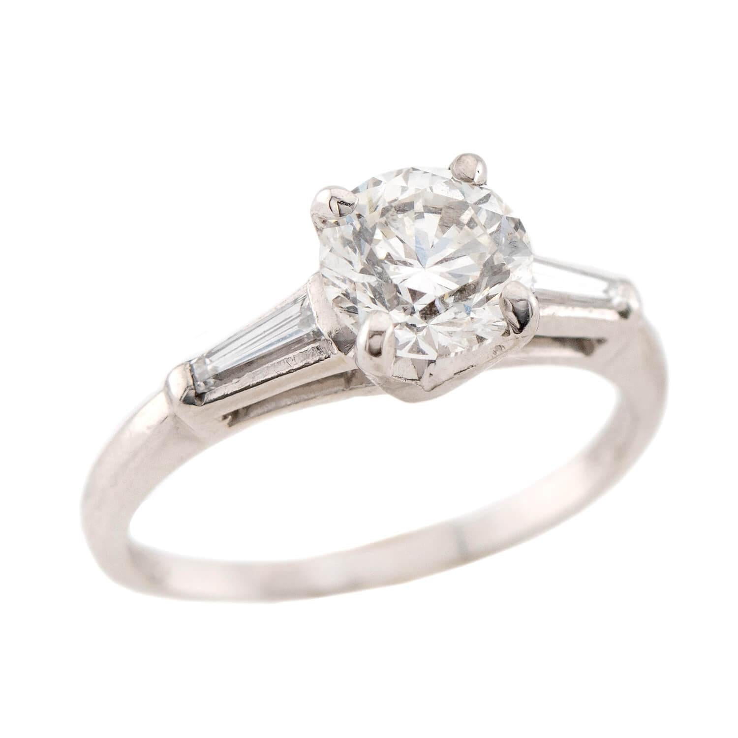 Vintage Platinum Diamond Engagement Ring 1.01ct by MARCUS & CO. - Perfect for Proposals, Anniversaries & Bridal Jewelry