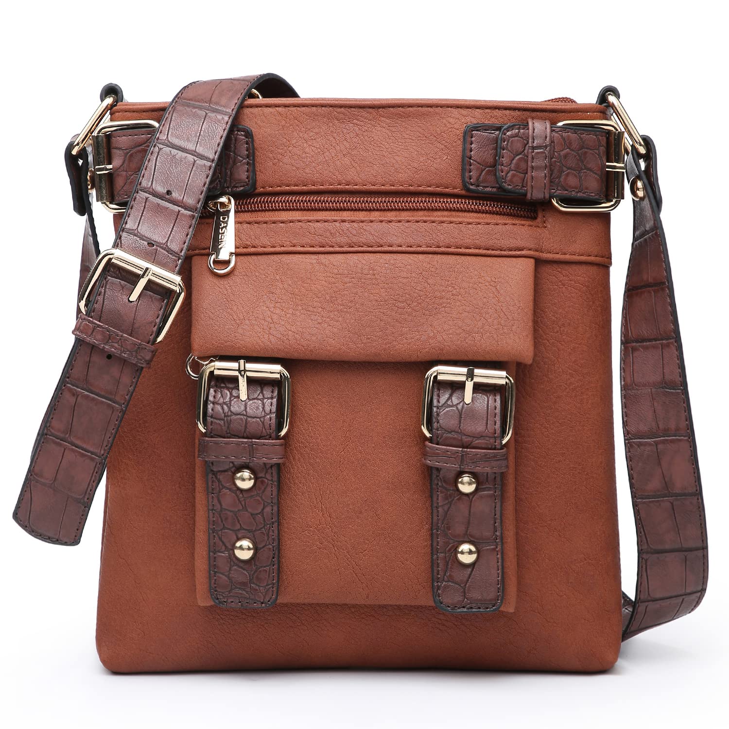 Dasein Women's Lightweight Crossbody Bag - Soft Vegan Leather Messenger Shoulder Purse for Travel, Work & Everyday Use