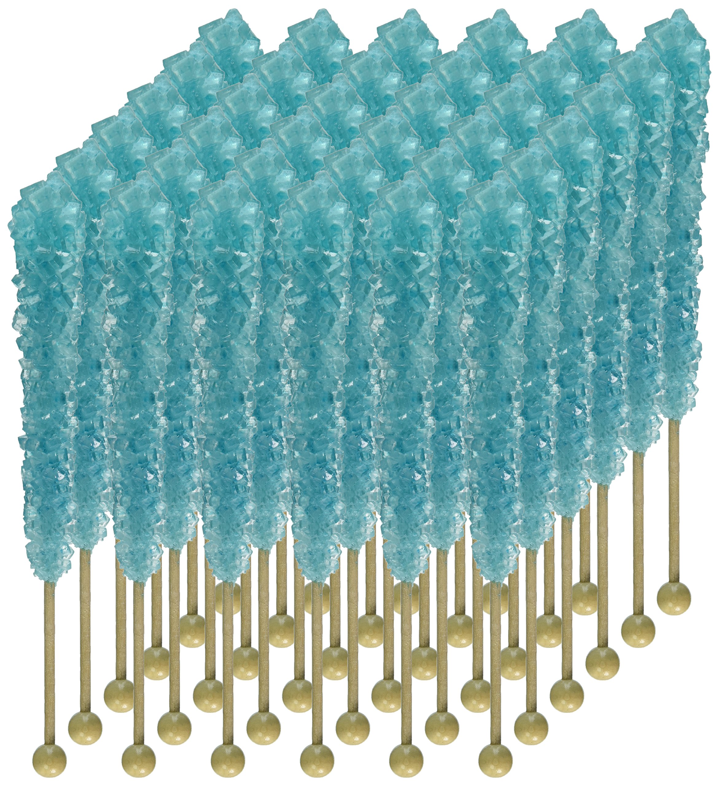 Buffalo Bills Light Blue Cotton Candy Rock Candy Sticks - 36 Count Tub | Sweet Treat for Parties, Gifts & Game Day Snacks