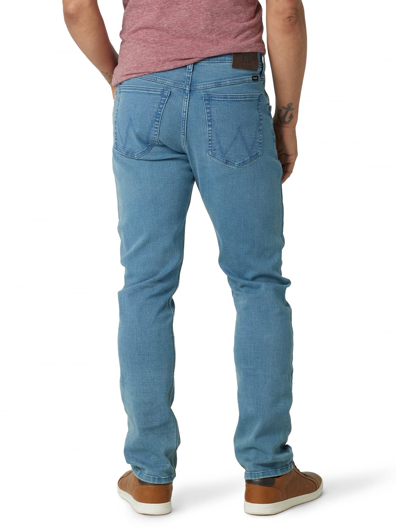 Wrangler Men's Free to Stretch Athletic Fit Jeans - Comfortable & Flexible Denim Pants for Casual Wear, Work & Outdoor Activities
