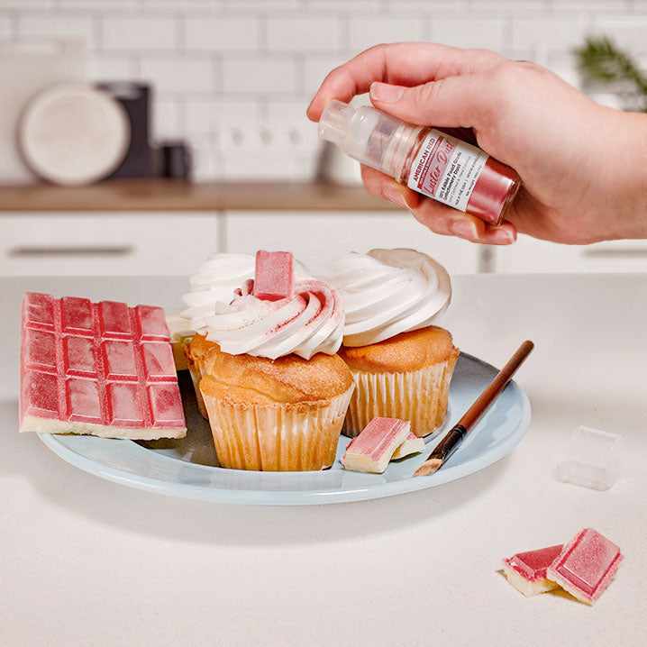 Premium American Red Luster Dust - 4g Mini Pump for Cake Decorating, Edible Glitter for Cookies, Cupcakes & Chocolate - Perfect for Baking, Dessert Garnish & DIY Crafts