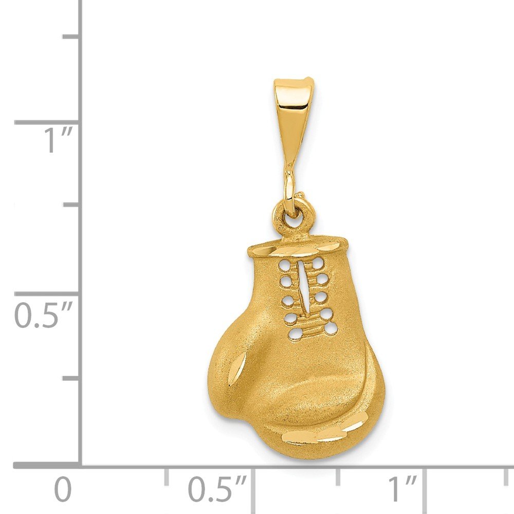 14K Yellow Gold Boxing Glove Charm Pendant - Dainty Jewelry for Men & Women - Perfect for Boxing Enthusiasts, Sports Gifts, and Everyday Wear