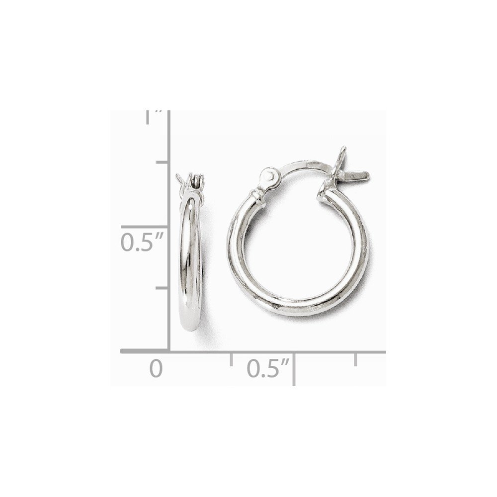 925 Sterling Silver Hinged Hoop Earrings - 15mm x 38mm - Elegant Everyday Jewelry for Women - Perfect for Work, Date Night & Special Occasions