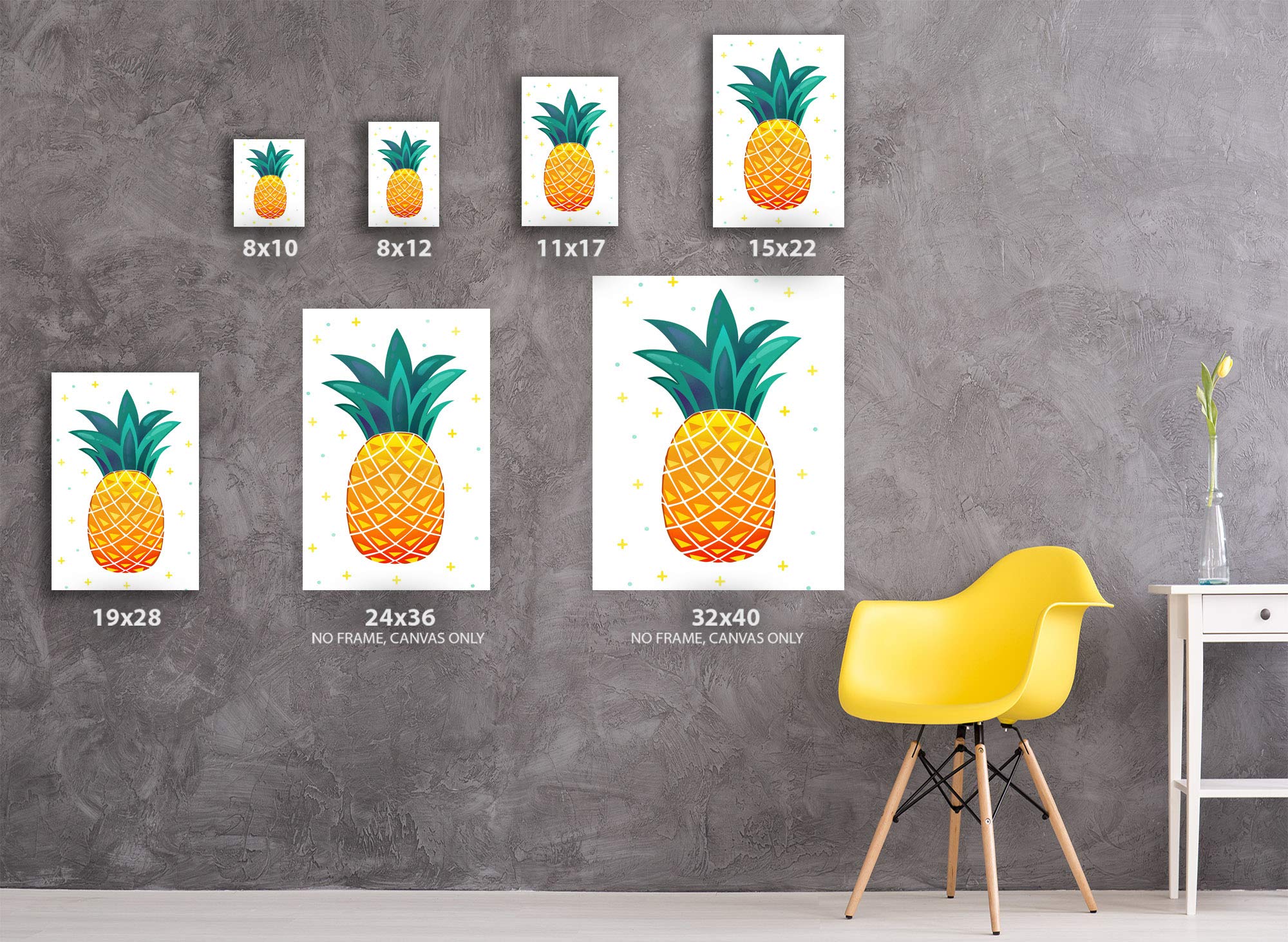 Inspirational Wall Art Canvas - Motivational Entrepreneur Quotes & Mindset is Everything Decor - Big Shark Goldfish Design for Office, Home & Gym Decor