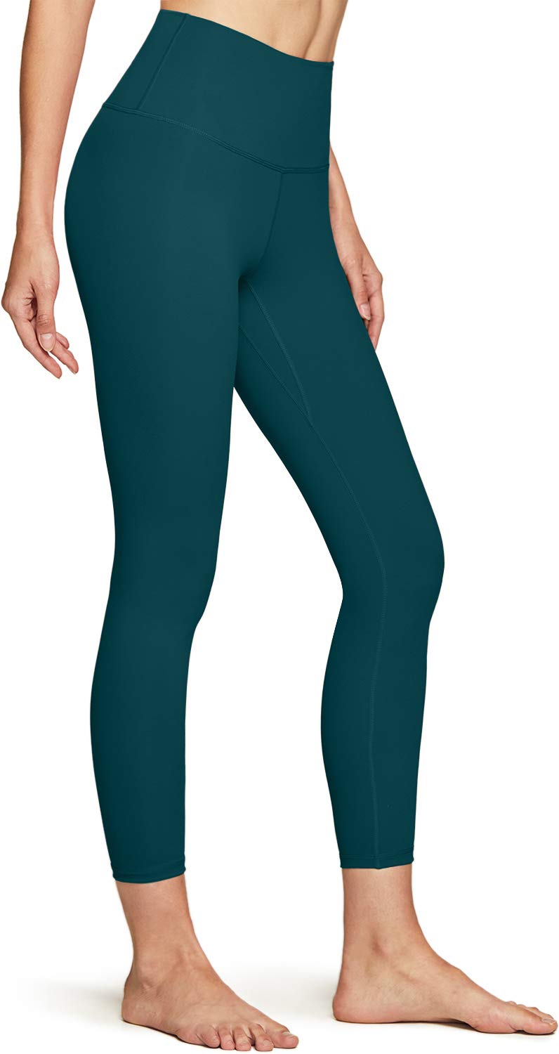 TSLA Women's Yoga Pants with Hidden Side Pocket - Lightweight 4-Way Stretch Workout Running Leggings for Gym, Pilates & Lounge Wear (Capri Length)