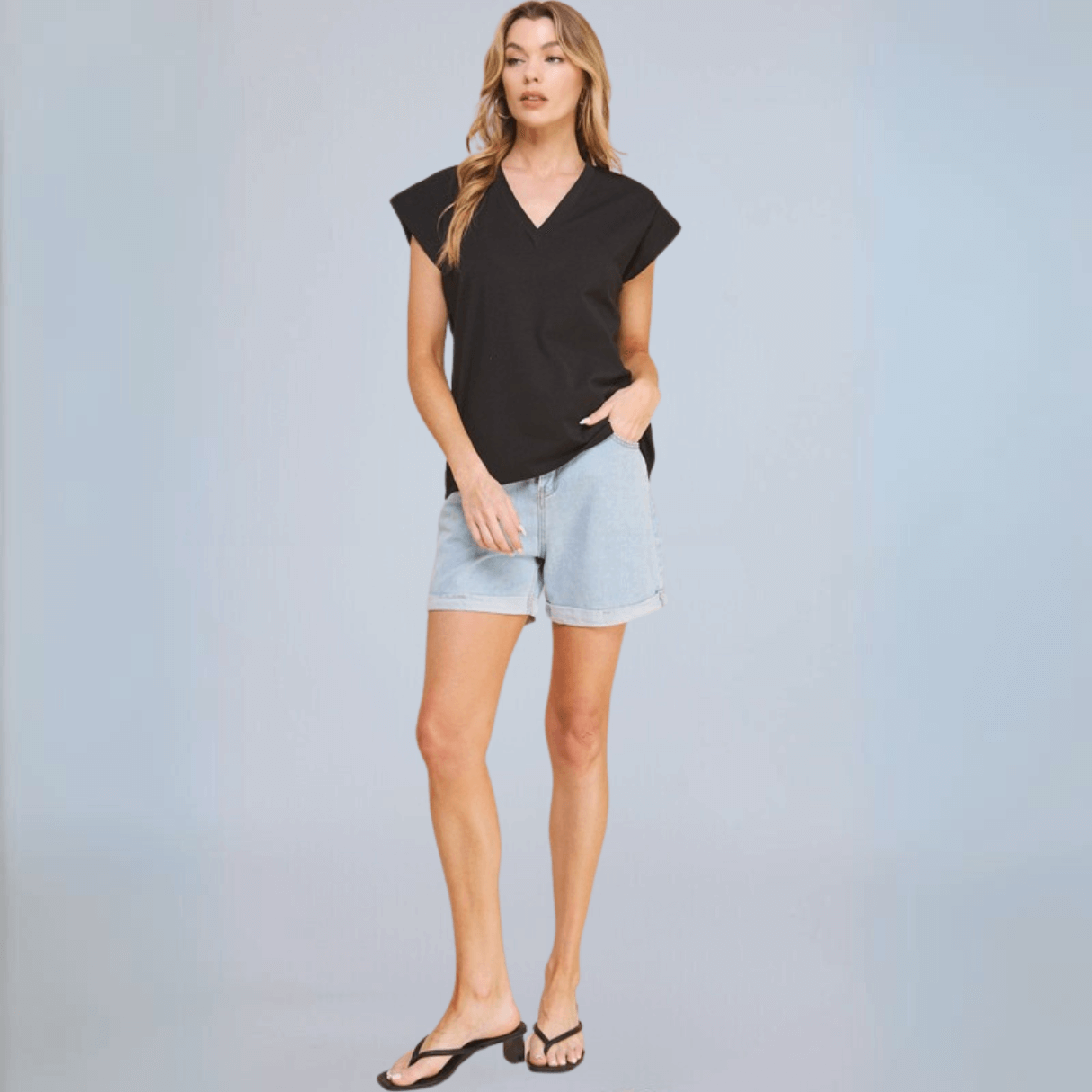 Breathable Cotton Cap Sleeve Top - Made in USA - Comfortable Summer T-Shirt for Women, Casual Wear & Outdoor Activities