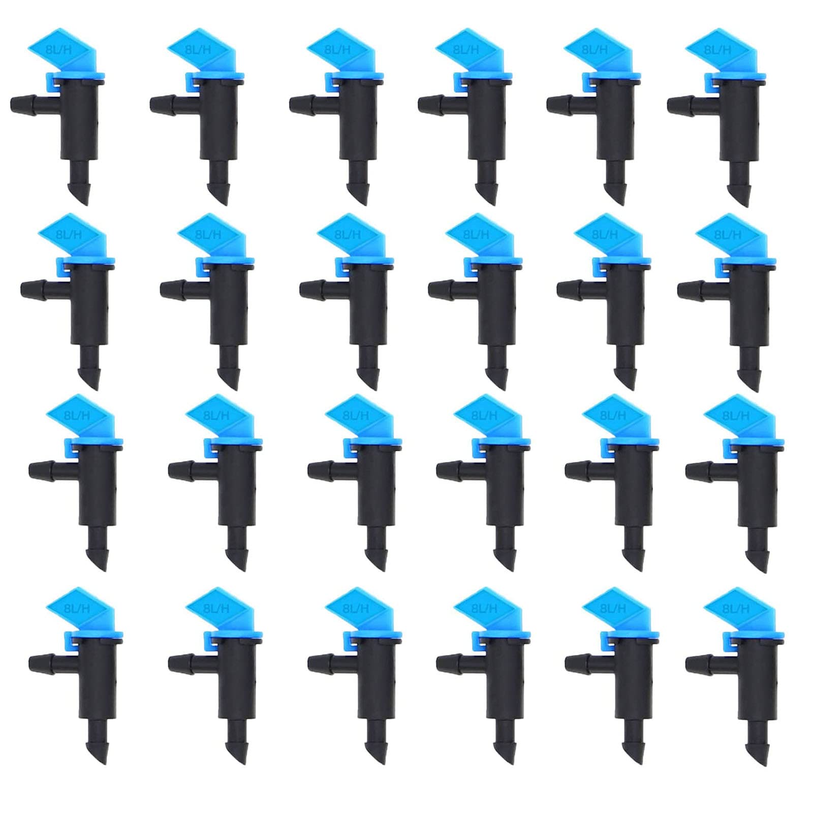 150 Pack 2 GPH Drip Emitters - 8L/H Garden Irrigation Drippers for 4mm/7mm Hose - Blue Water Sprinklers for Home Garden, Lawn & Vegetable Beds - Perfect for Efficient Watering & Plant Care