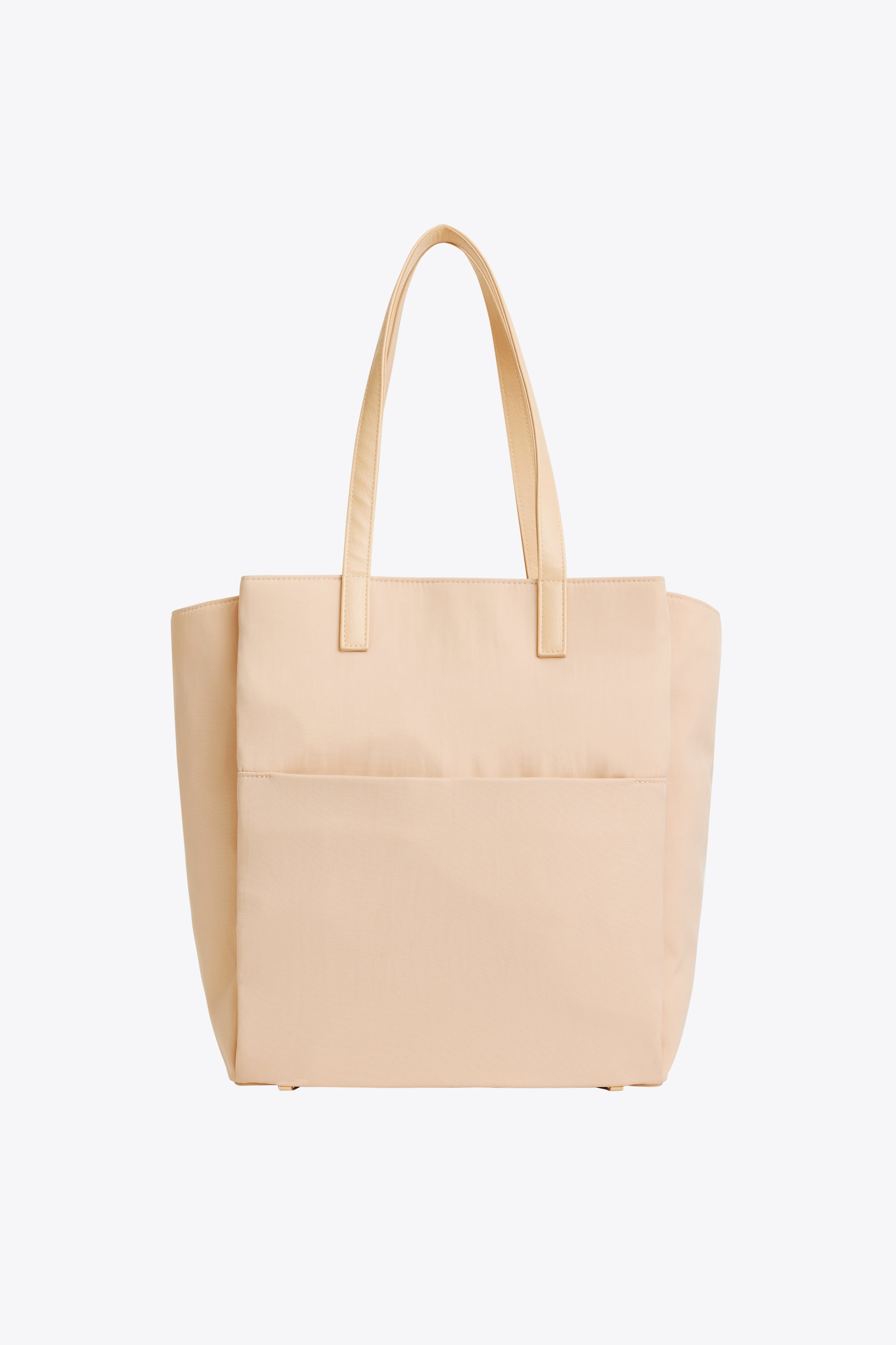 Stylish Beige Commuter Tote Bag for Women - Large Work Tote with Laptop Pocket - Perfect for Office, Travel & Everyday Use