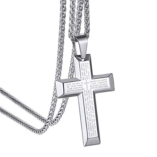 Cross (Scripture) - Stainless Steel