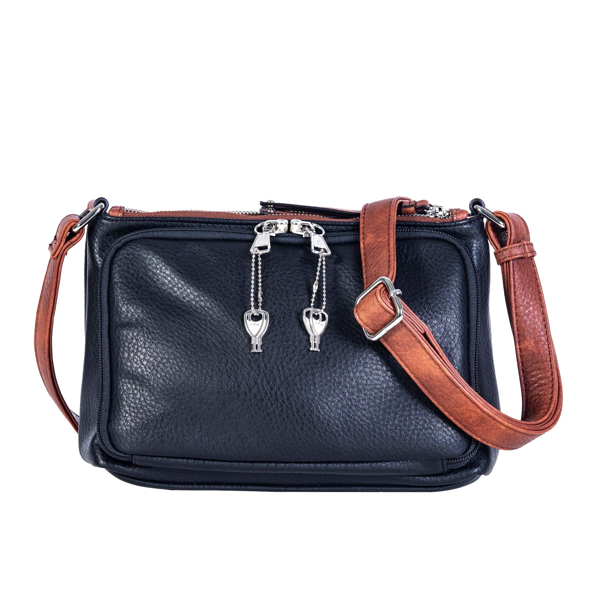Hailey Concealed Carry Crossbody Purse - Women's Faux Leather Handbag with Locking Gun Compartment, Adjustable Strap & RFID Protection | Perfect for Everyday Carry, Travel & Self-Defense