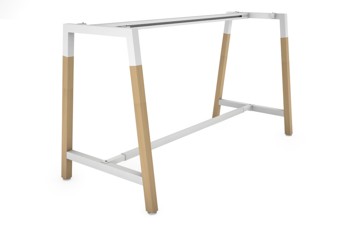 Quadro Dry Bar Table Frame with Wood A Legs & Cross Beam - 2000L x 700W - Perfect for Home Bars, Restaurants, and Commercial Use