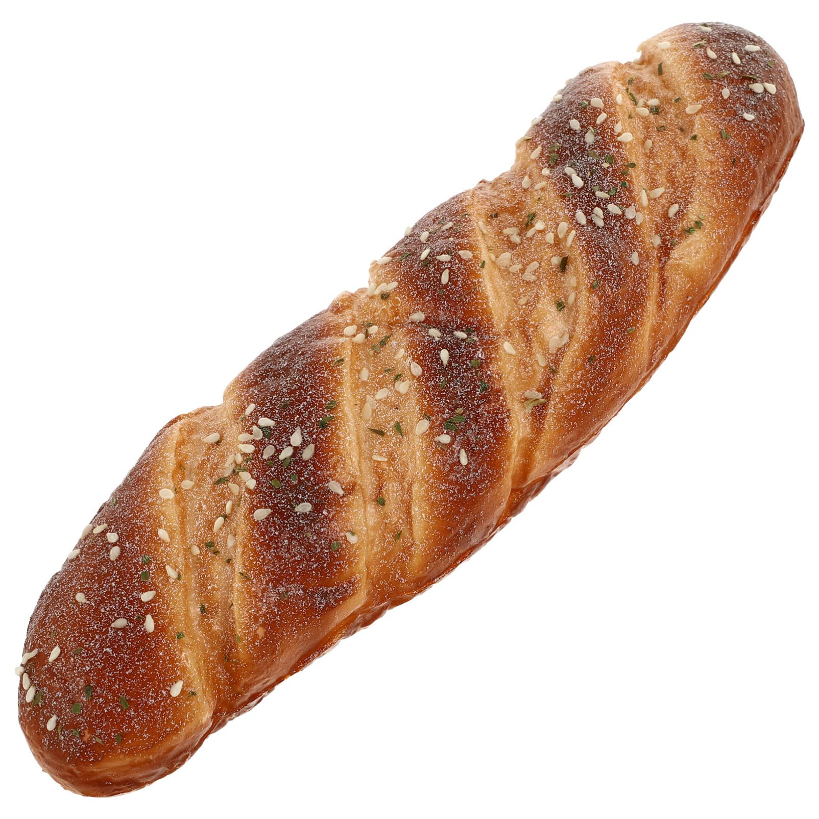 1PC PU Material Artificial Bread - Fake Simulation French Loaf Cake Dessert for Kitchen Decor, Display & Photography Props (Sesame) - Perfect for Home Staging, Bakery Shop Displays & Food Photography