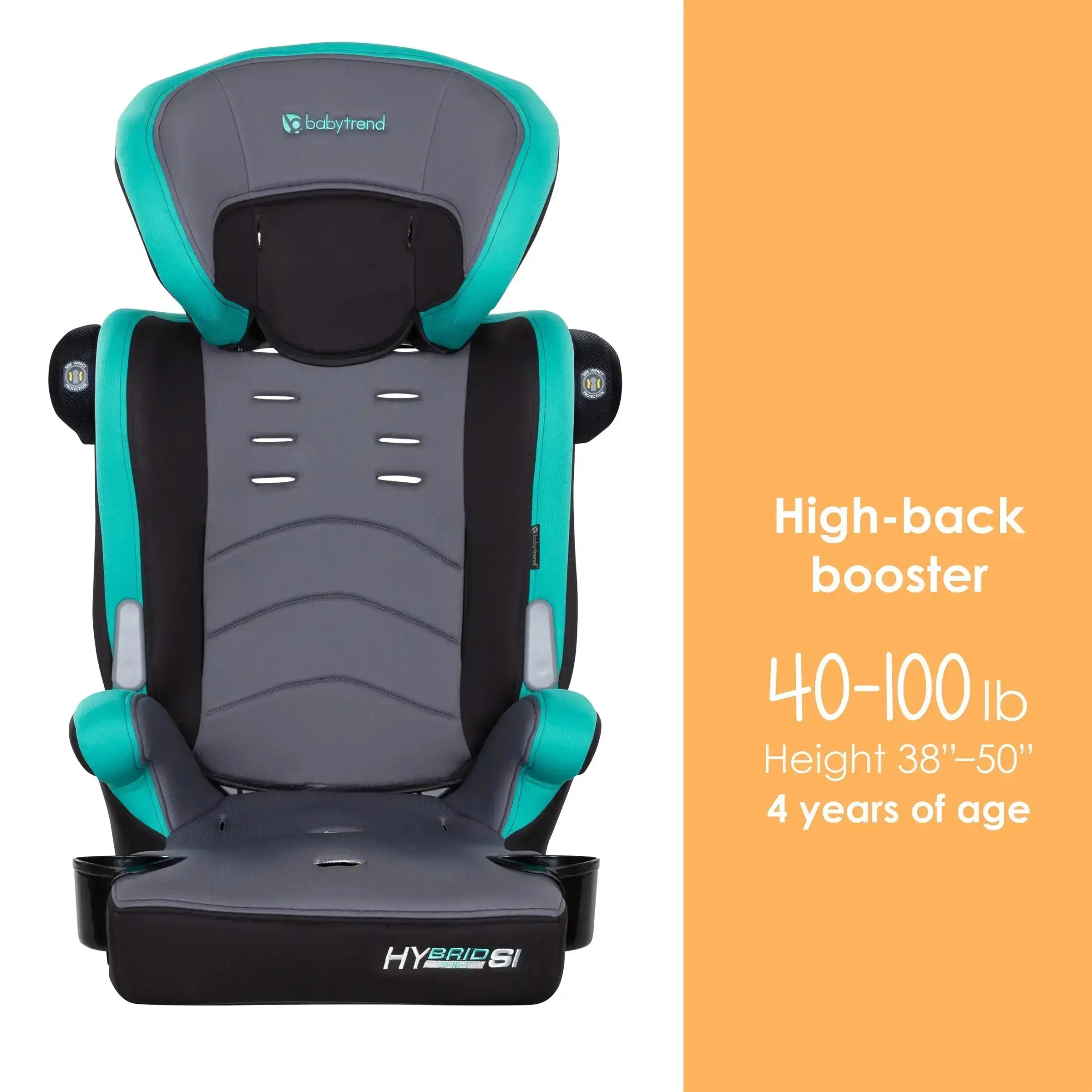 Hybrid™ SI 3-in-1 Convertible Booster Car Seat with Side Impact Protection - Safe for Infants, Toddlers & Big Kids | Perfect for Travel, School & Family Road Trips