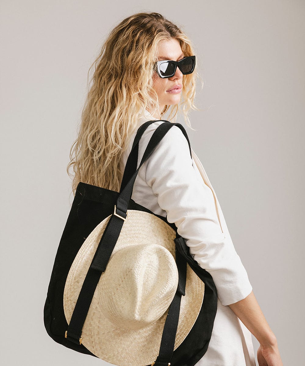 Canvas Hat Carrying Tote Bag - Durable Storage Organizer for Baseball Caps, Sun Hats & Accessories - Perfect for Travel, Sports & Outdoor Activities