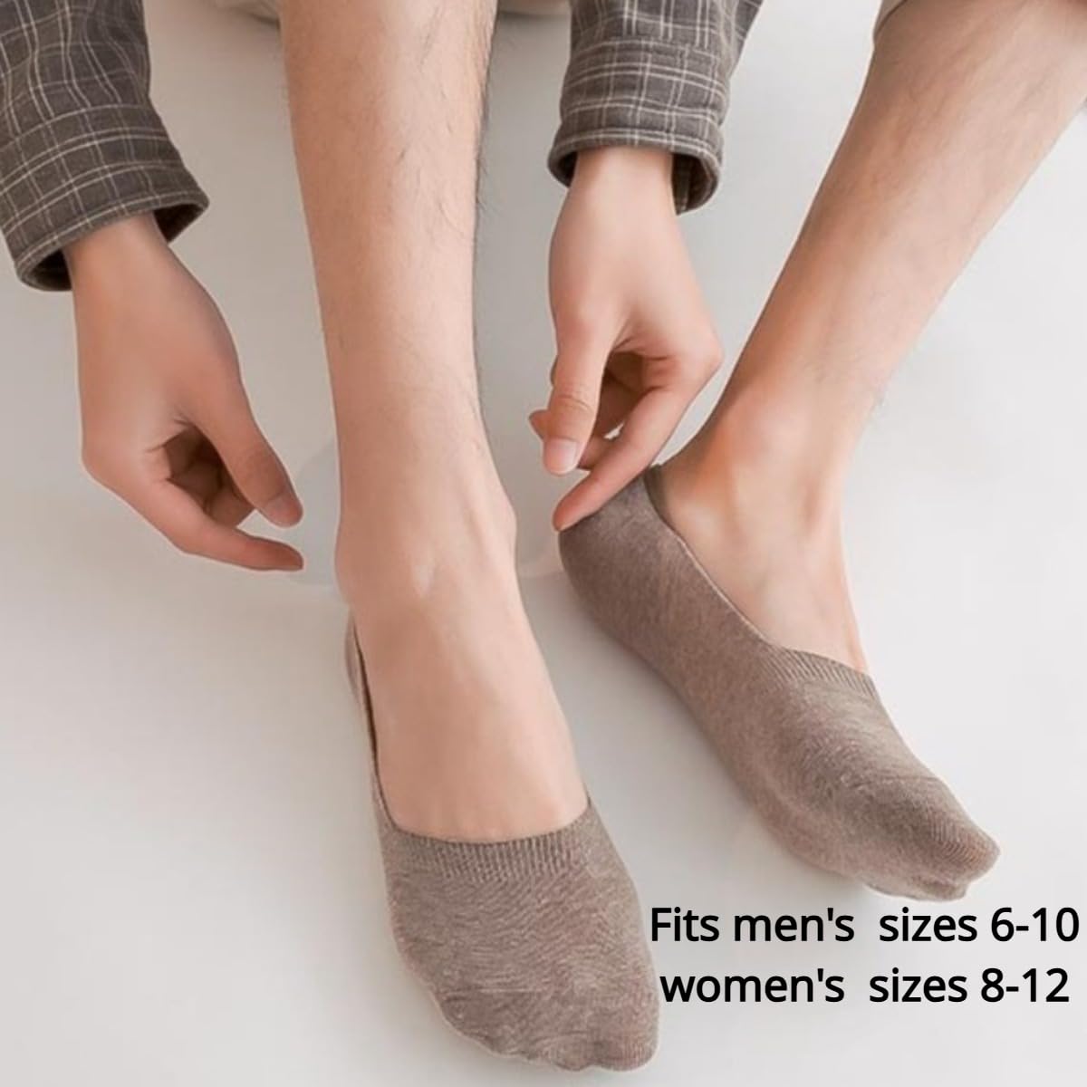 10 Pairs No Show Socks for Men & Women - Breathable Cotton Low Cut Socks with Non-Slip Grips - Comfortable Invisible Socks for Loafers, Sneakers & Casual Wear - Perfect for Work, Gym & Everyday Use