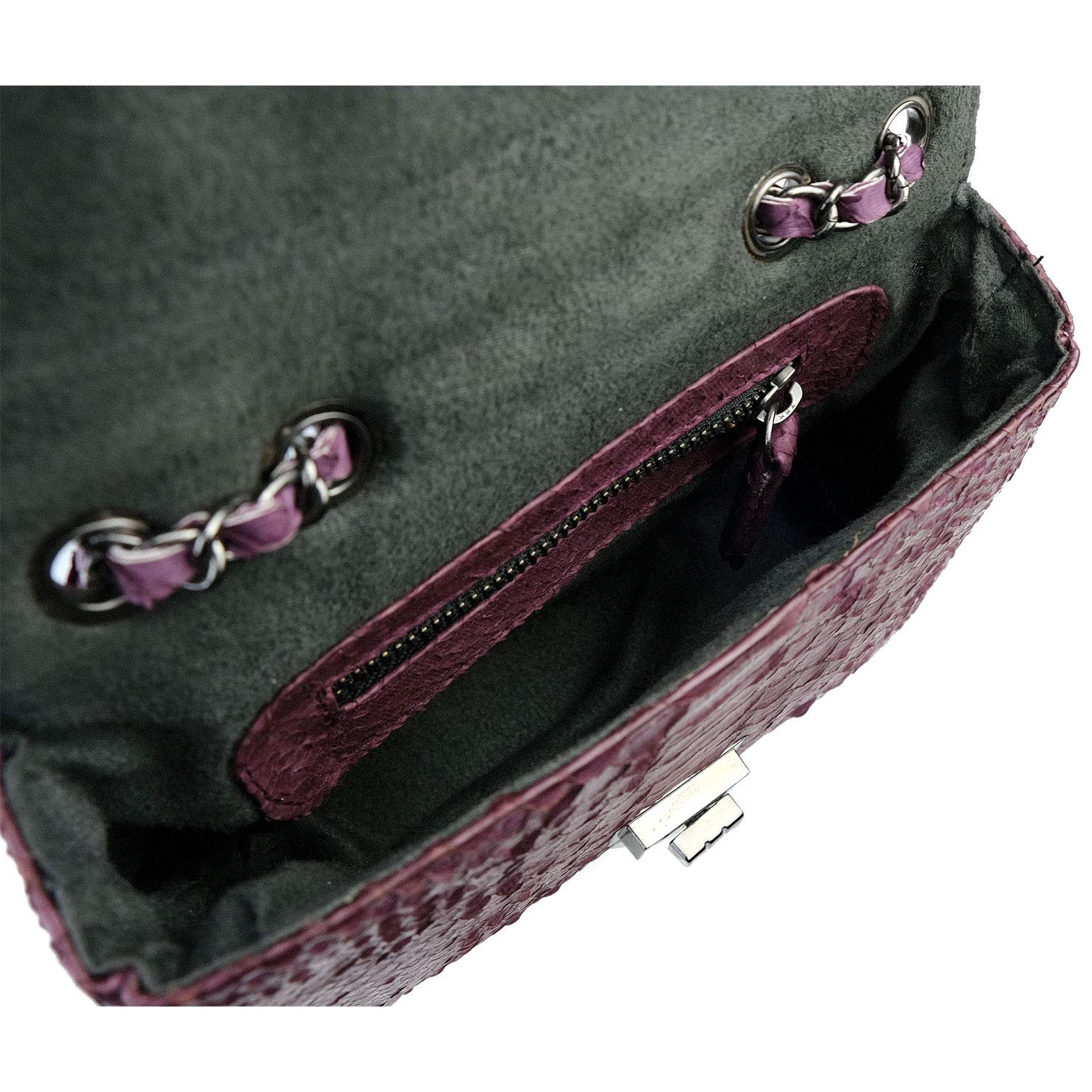 Python Leather Small Crossbody Bag for Women | Genuine Snakeskin Purse | Mini Leather Sling Shoulder Bag | Fashionable & Durable | Perfect for Daily Use, Travel & Evening Out