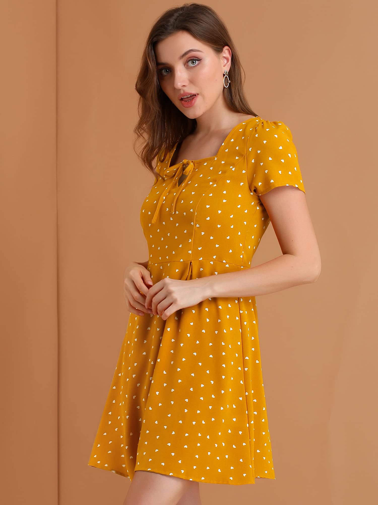 Allegra K Women's Casual Dress - Flowy Summer Dress with Short Sleeves & Pockets | Perfect for Beach, Vacation, Office & Date Night Outfits