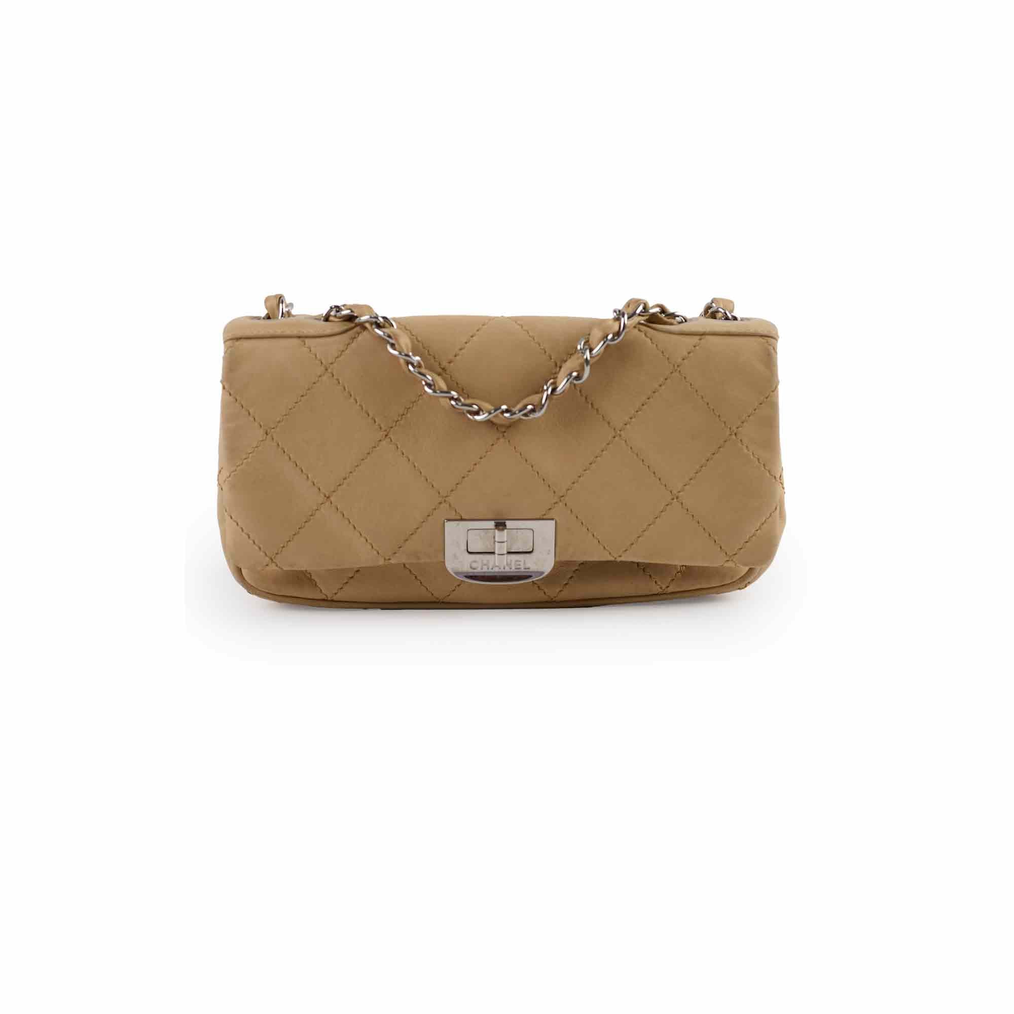 Chanel Classic Flap Bag - Genuine Lambskin Leather in Beige | Luxury Handbag for Women | Perfect for Evening Events, Parties & Special Occasions