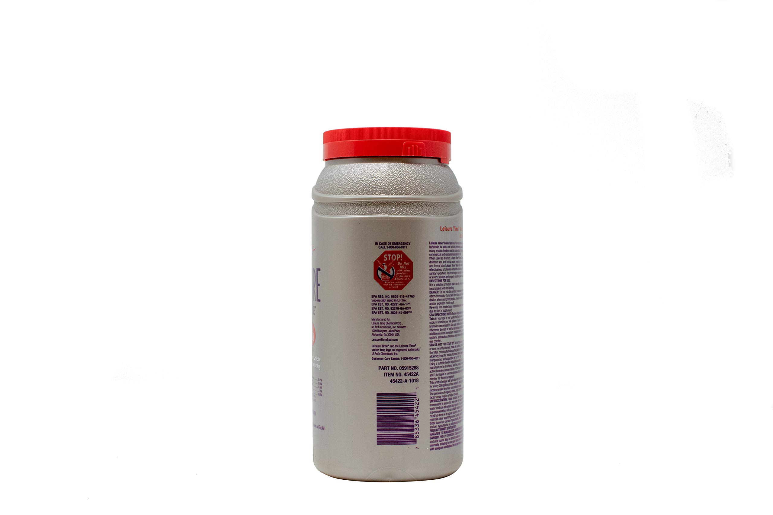 LEISURE TIME 45430A Bromine Tabs for Spas & Hot Tubs - 4 lbs Bromine Cleaner & Sanitizer - Perfect for Maintaining Crystal Clear Water in Home Jacuzzis, Swim Spas, and Inflatable Hot Tubs