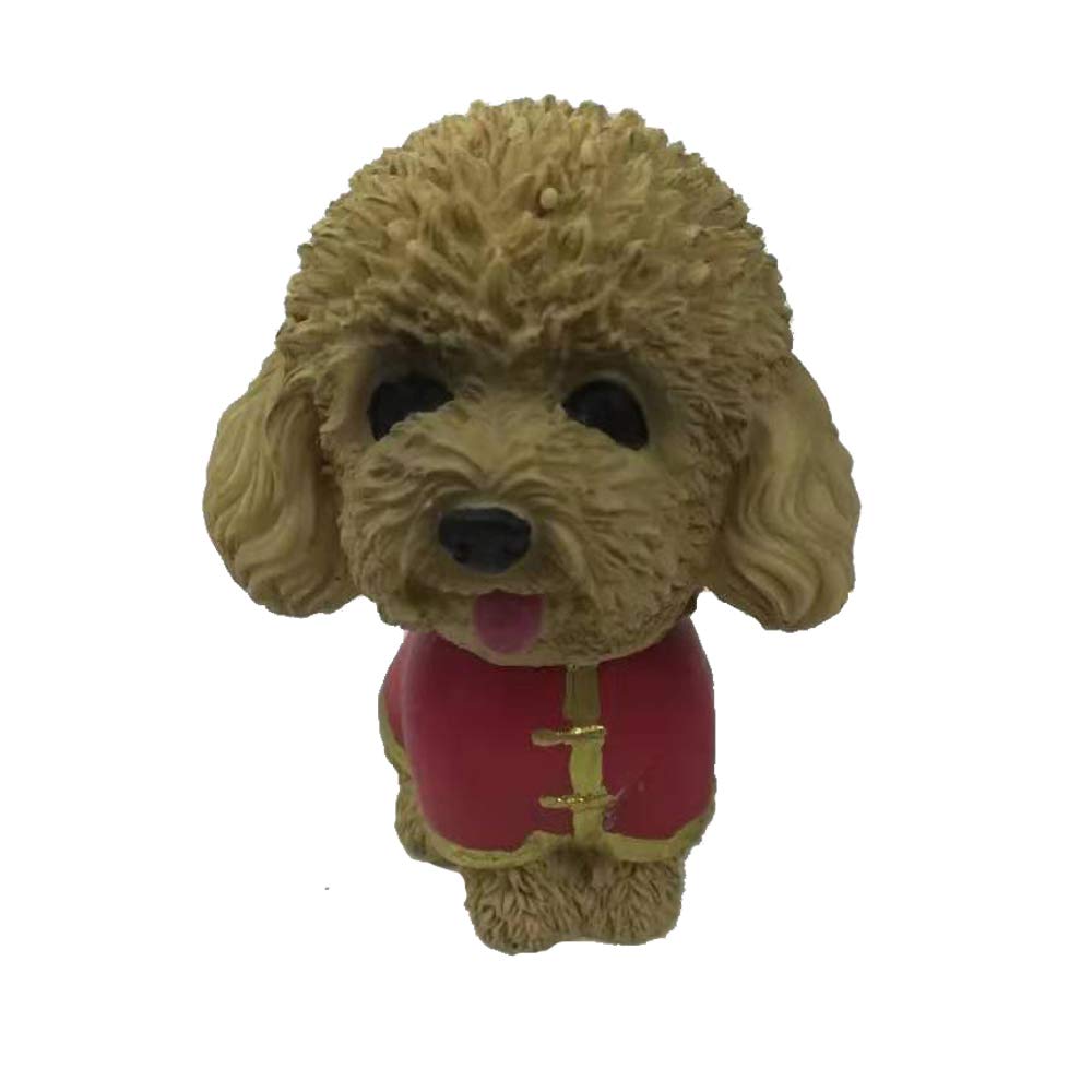 Starbluegarden Cute Dog Car Dashboard Ornament - Fun Shaking Head Dog Decor for Car Interior, Home & Office (Yellow+Red) - Perfect for Car Lovers, Pet Owners & Gift Giving