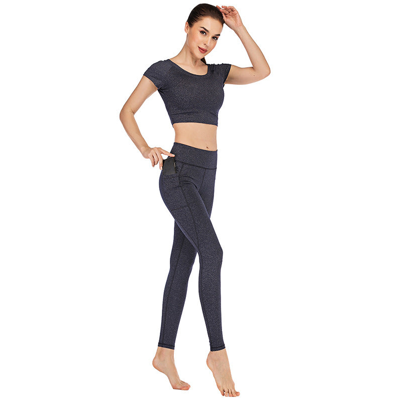 Women's Pocket Yoga Clothes Set - Comfortable & Stylish Activewear for Yoga, Gym & Travel