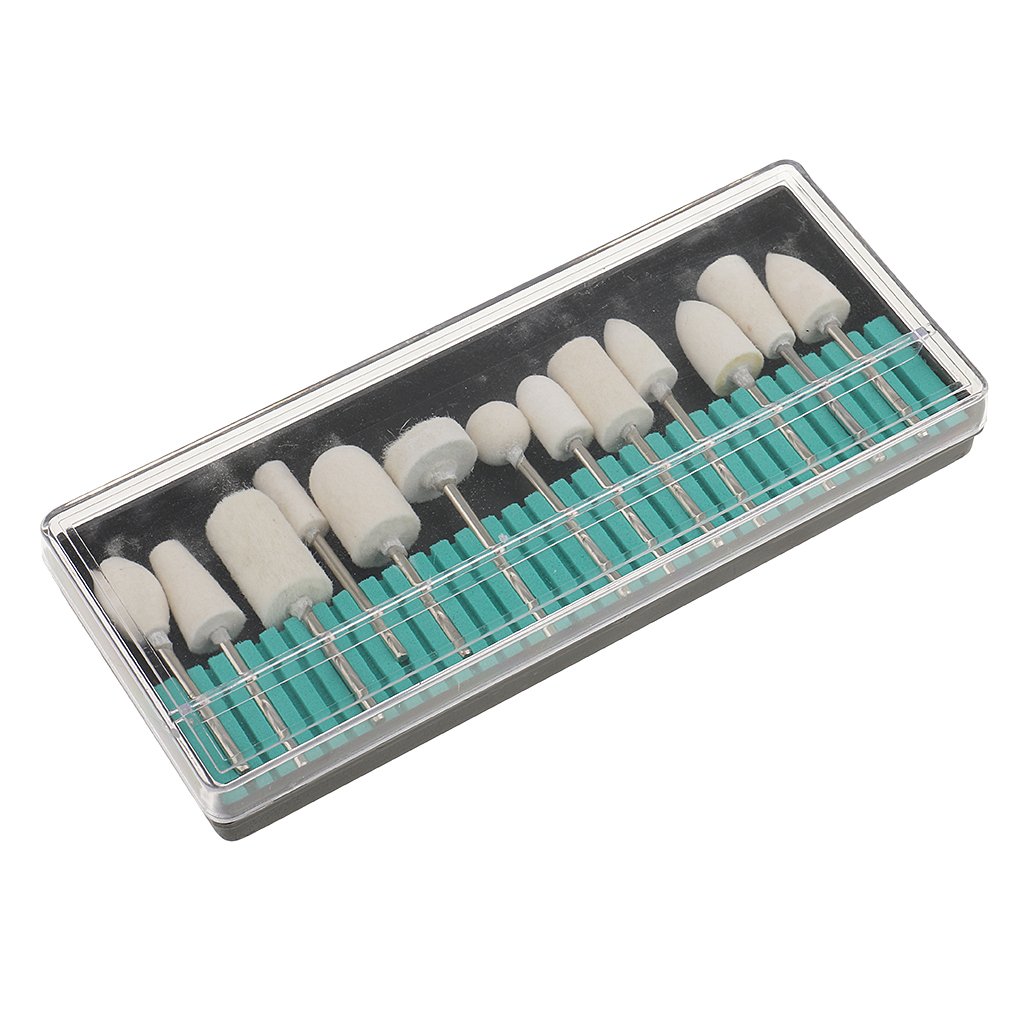 13-Piece Nail Art Acrylic Gel Polishing Kit with Ceramic Electric Drill Bits - Professional Manicure Pedicure Tools for Salon & Home Use