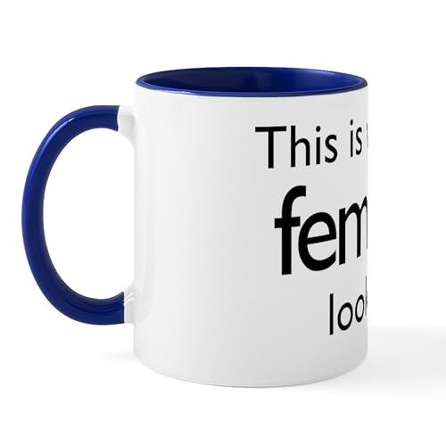 White/Navy Inside - This Is What A Feminist Looks Like Mug