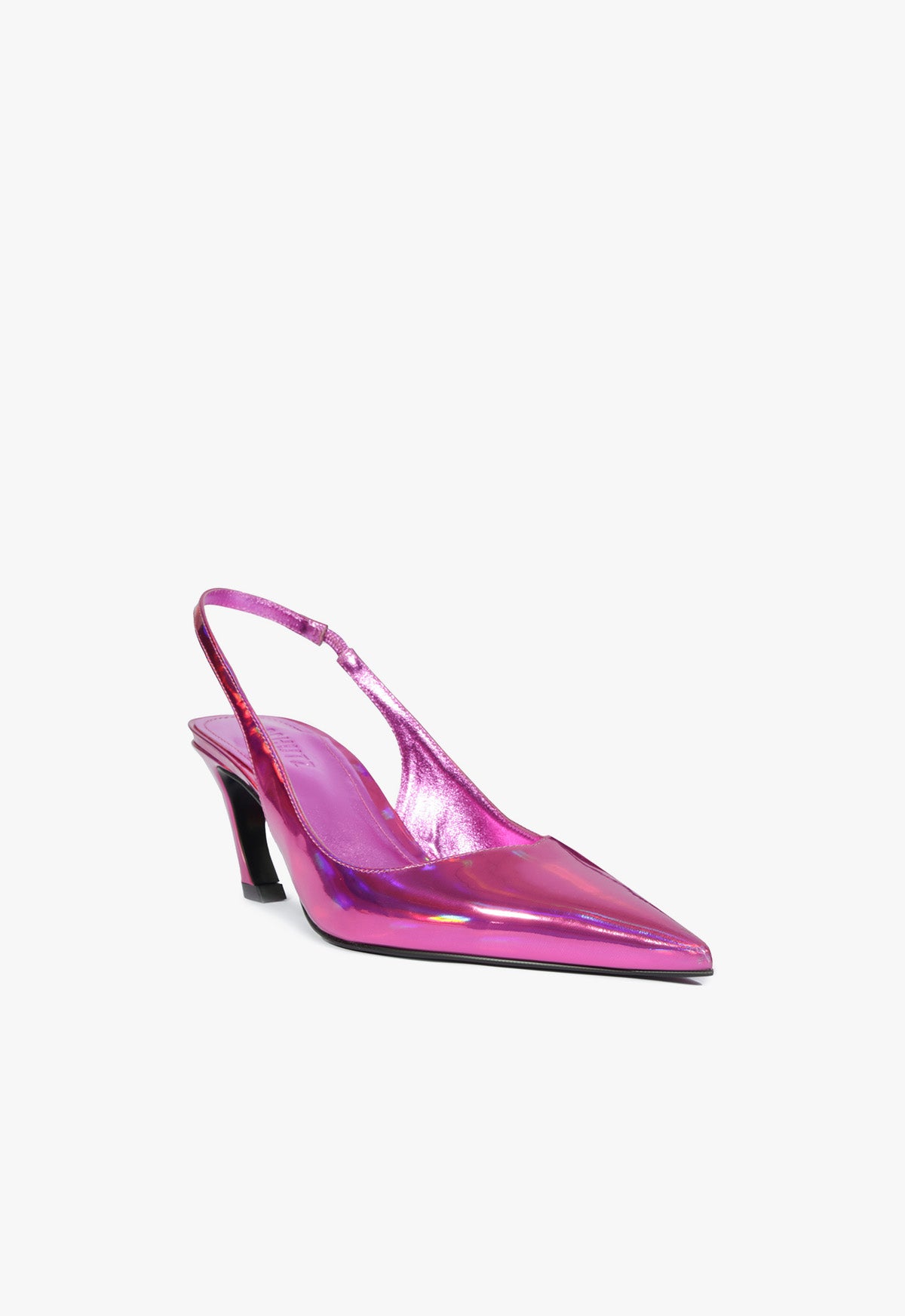 Lexi Sling Mid Heel Pump Shoes - Women's Fashion Mirror Finish Pumps for Office, Party & Special Occasions