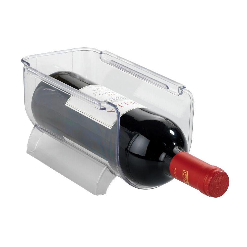 Stackable Single Bottle Holder - Durable & Space-Saving Drink Caddy for Kitchen, Fridge, or Office Organization
