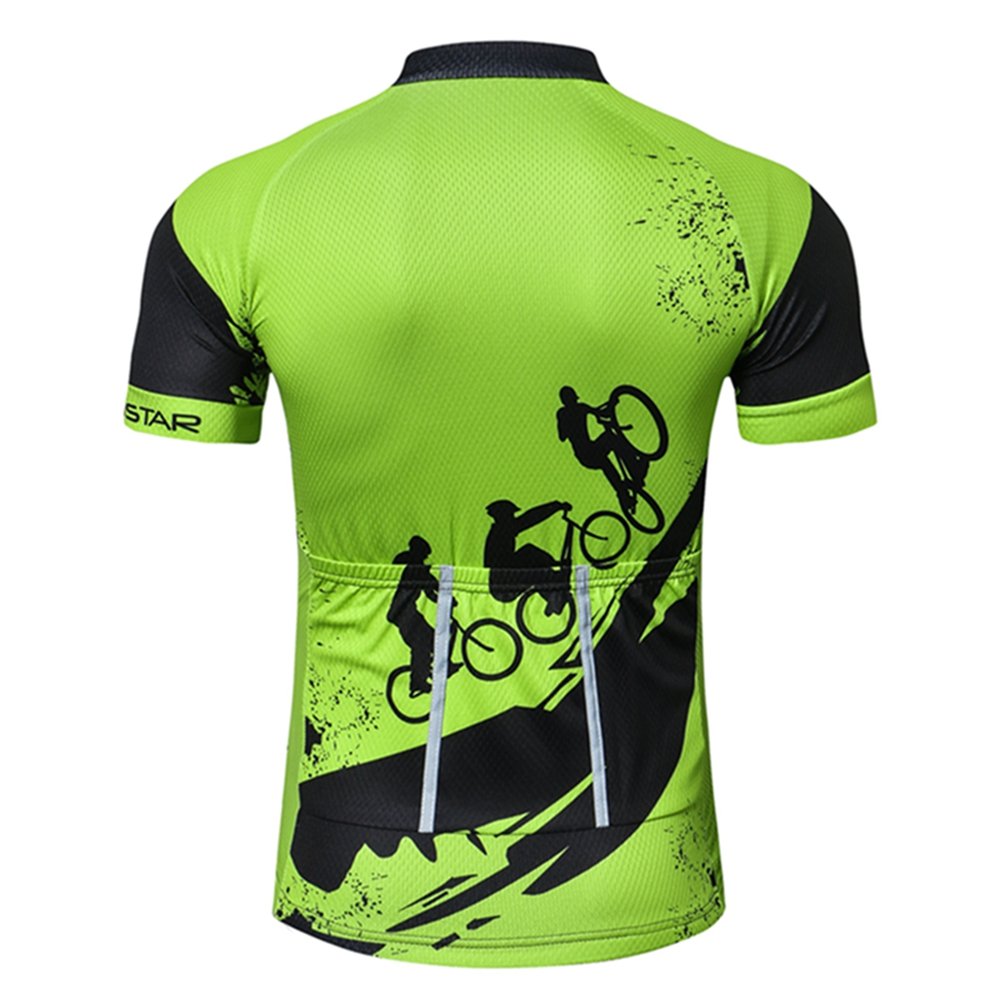 Men's Cycling Jersey Short Sleeve - Breathable Moisture Wicking Bike Shirt for Road & Mountain Biking - Perfect for Summer Training & Outdoor Sports