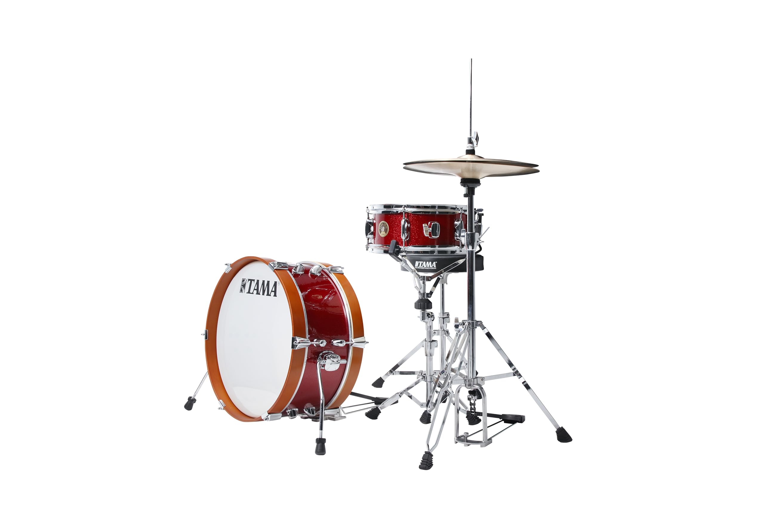 Tama Club-JAM Mini 2-Piece Drum Shell Pack - Candy Apple Mist Finish | Compact Drum Kit for Small Spaces, Practice, and Travel | Perfect for Home Studios, Apartment Drumming, and Portable Performances