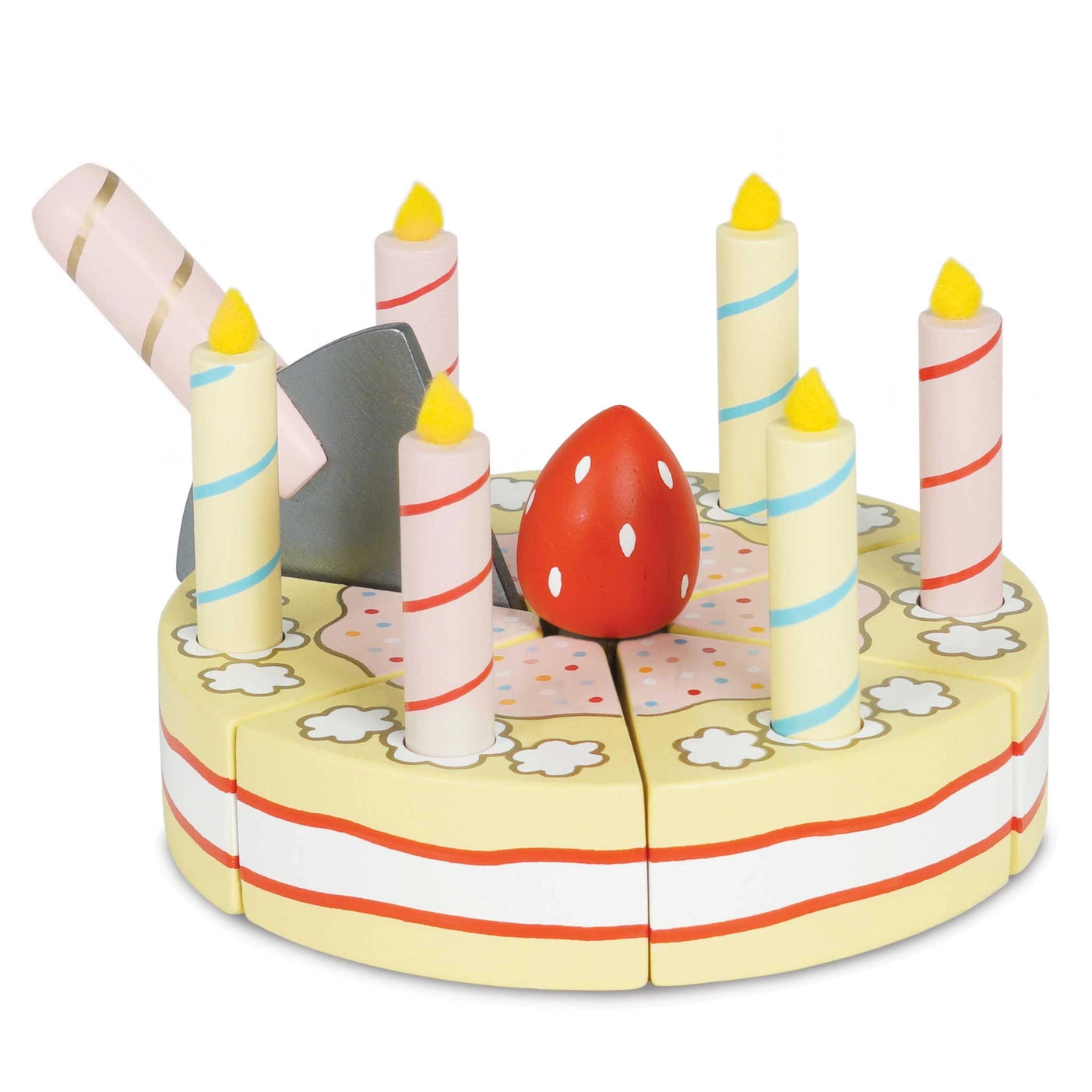 Delicious Sliceable Birthday Cake with Decorative Candles - Perfect for Birthday Parties, Celebrations & Special Occasions
