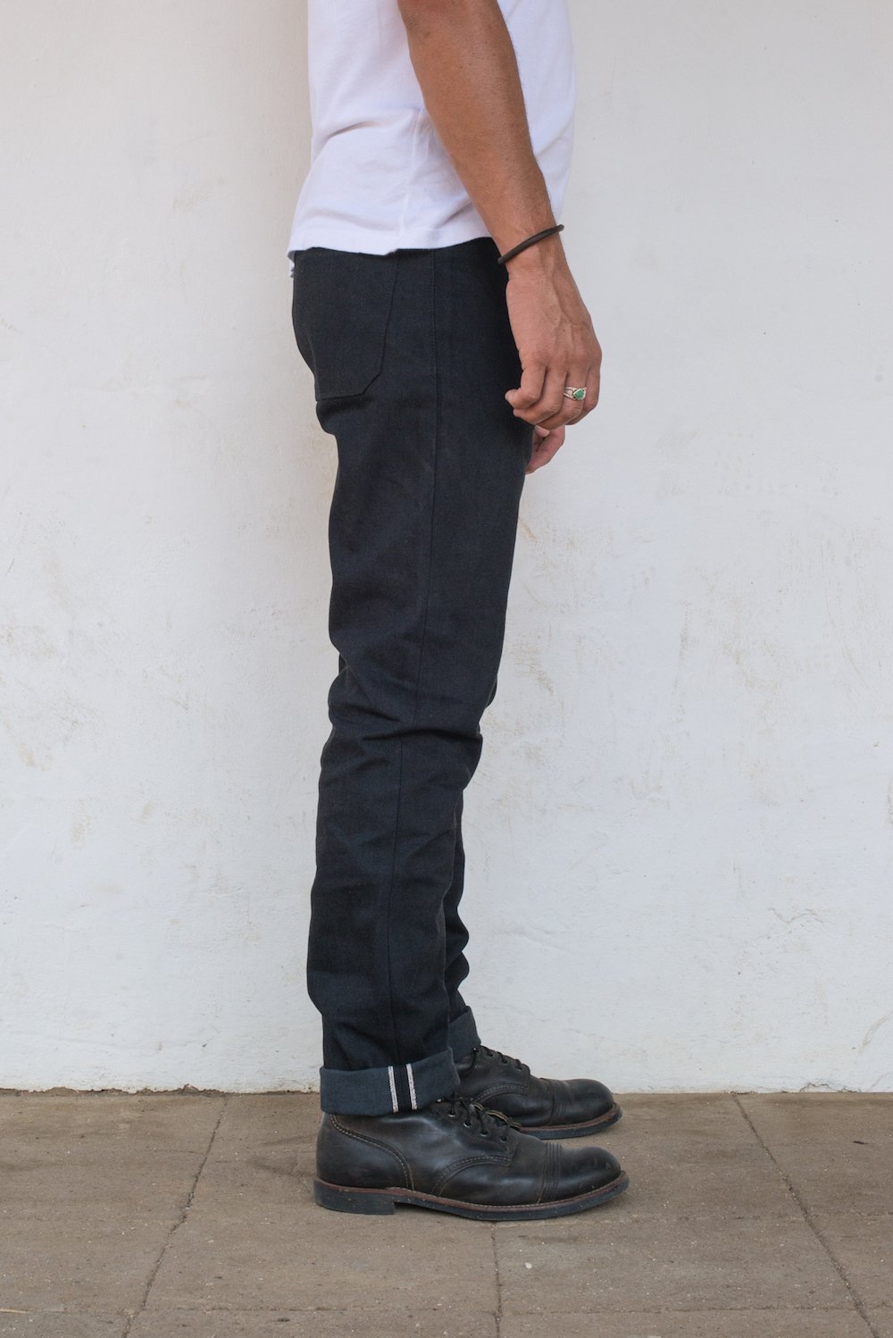 Freenote Portola Taper Raw 14.25 OZ Black Grey Selvedge Denim Jeans - Premium Men's Slim Fit Pants for Casual Wear & Night Out