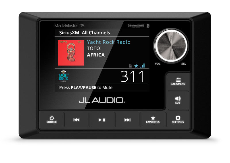 JL Audio MM105 MediaMaster Waterproof Marine Stereo with Color LCD Display - Perfect for Boats, Yachts & Outdoor Water Activities