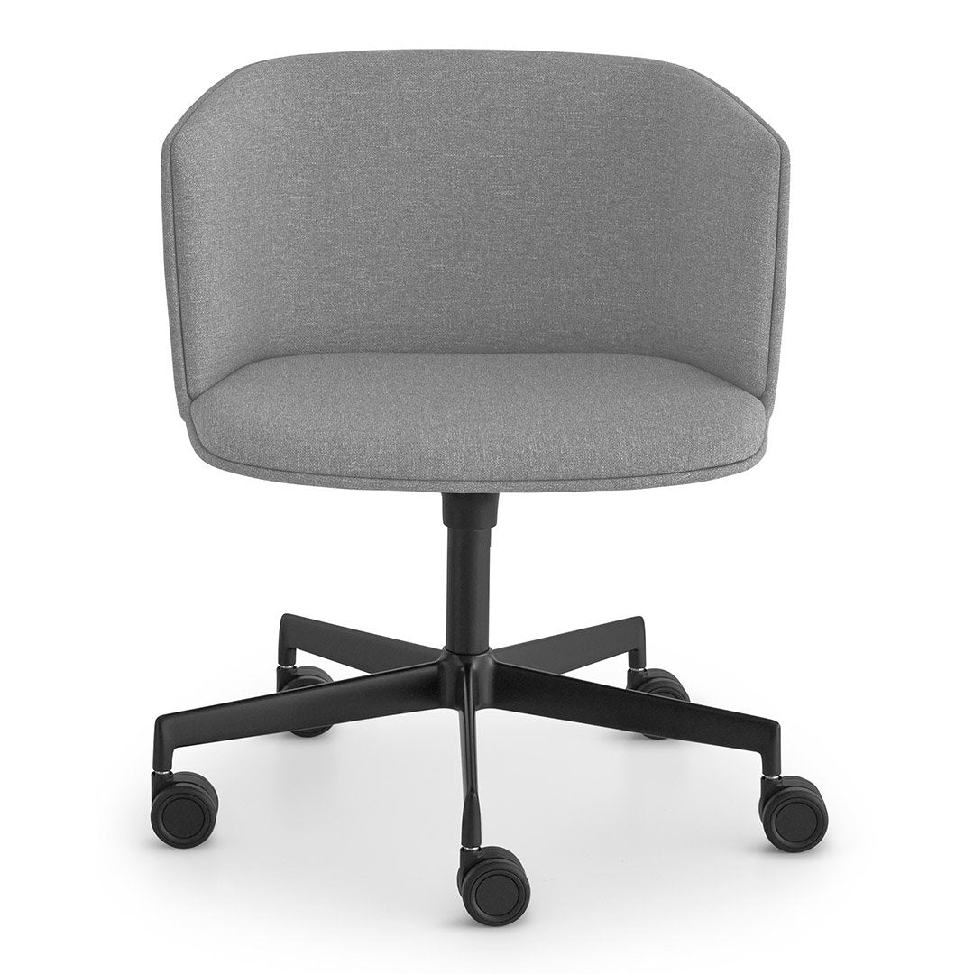 Ergonomic Office Chair with Swivel Base & Casters - Fully Upholstered Adjustable Desk Chair for Home Office, Gaming & Workstation Use